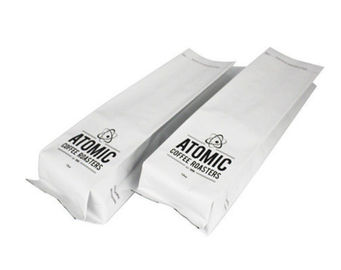 Le blanc noir a imprimé la poche latérale de gousset adaptée aux besoins du client pour l'emballage alimentaire de barrière