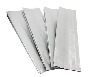 Sacs de café Gusseted argentés simples courants de papier d'aluminium, poches rescellables de nourriture